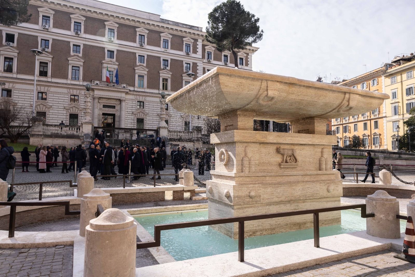 Fontana di Piazza del Viminale post restauro (febbraio 2025)
