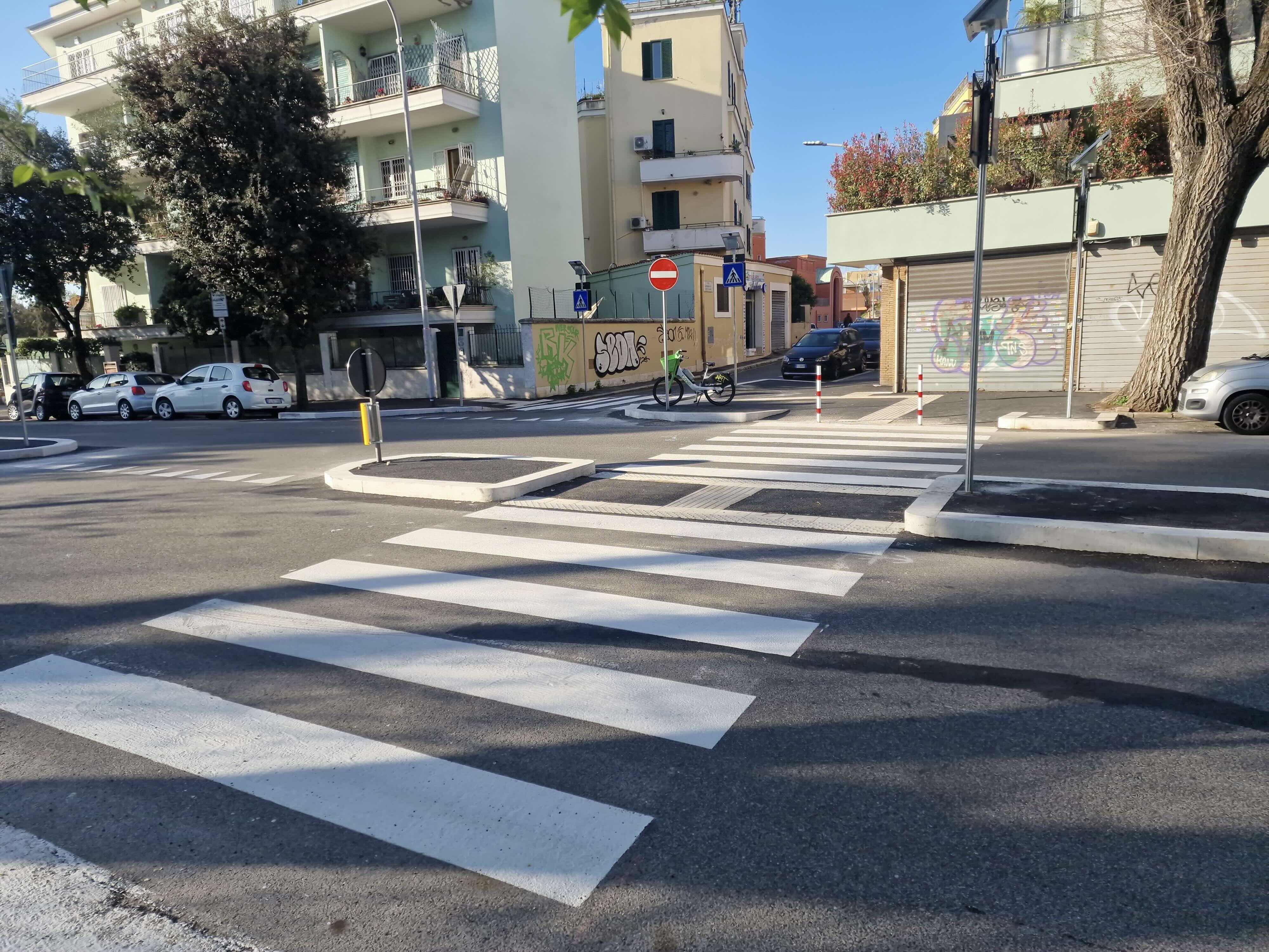 Via Odoardo Beccari/Via Ambrogio Contarini fine lavori