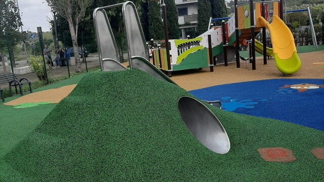 Area ludica Don Gustavo Cece fine lavori